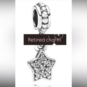 Pandora pave star dangle charm